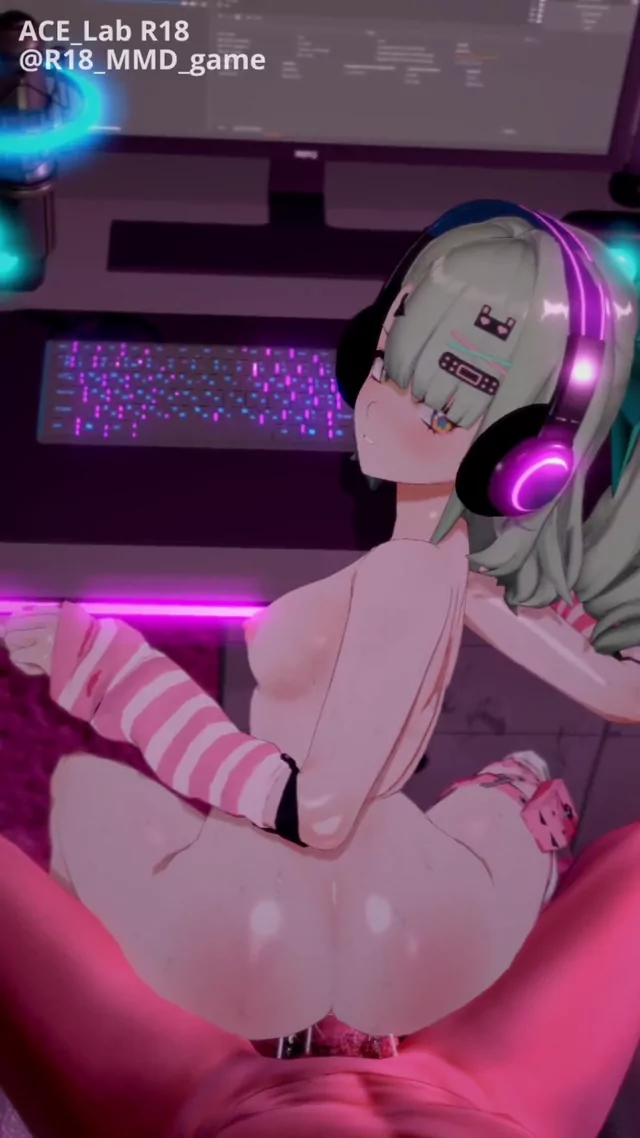 @R18_MMD_game 美少女 個人撮影 必見 Twitterエロ動画 All-nighter again… 3 POV 千夏/Sunna S シーン5