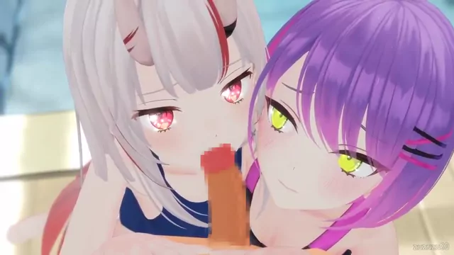 @zuzuzu3D スレンダー オナニー 厳選 投稿エロ動画 二人で舐めてくれるojuとtw様 シーン1
