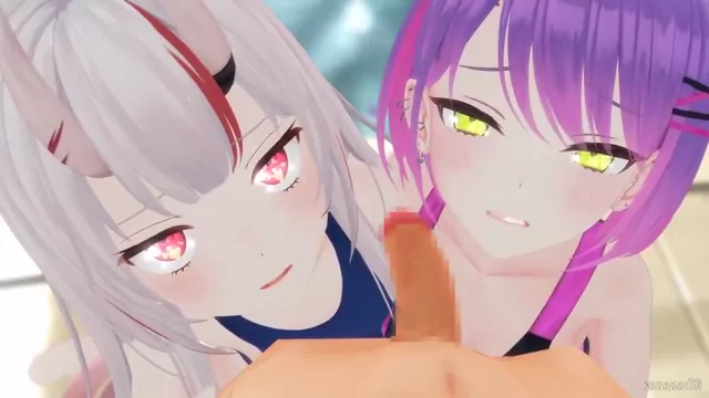 @zuzuzu3D スレンダー オナニー 厳選 投稿エロ動画 二人で舐めてくれるojuとtw様 シーン8
