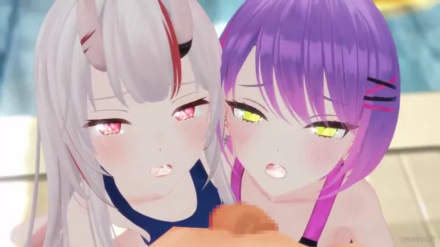 @zuzuzu3D スレンダー オナニー 厳選 投稿エロ動画 二人で舐めてくれるojuとtw様 シーン10